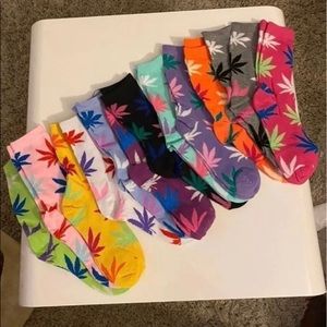 24 Pairs weed leaf socks